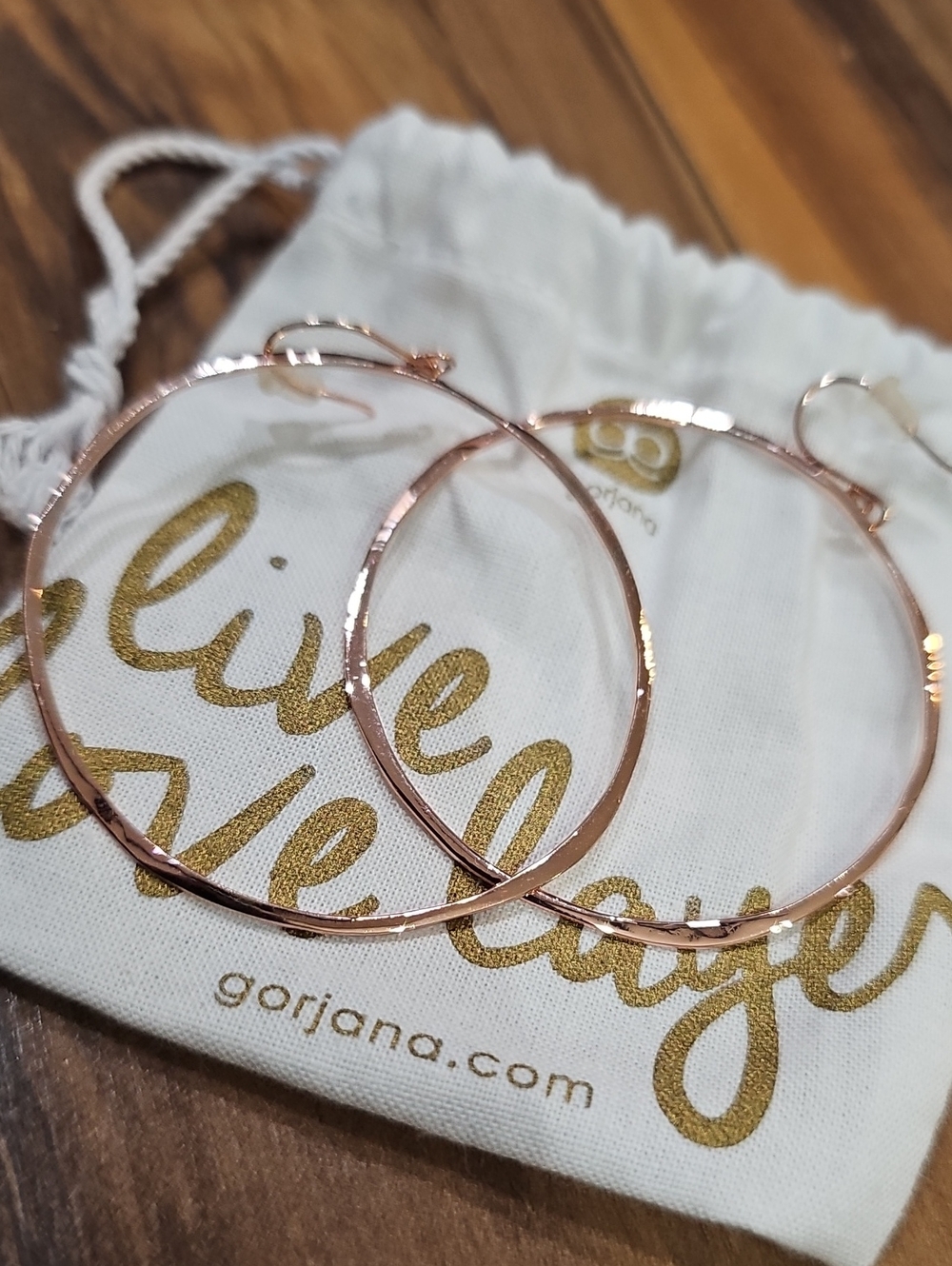Gorjana Rose Gold Textured Hoop Earrings